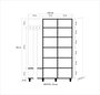Hanah Home Consola de Entrada 135-727 Roble Sonoma 135x192x36 cm Mueble de Pasillo con Estantes